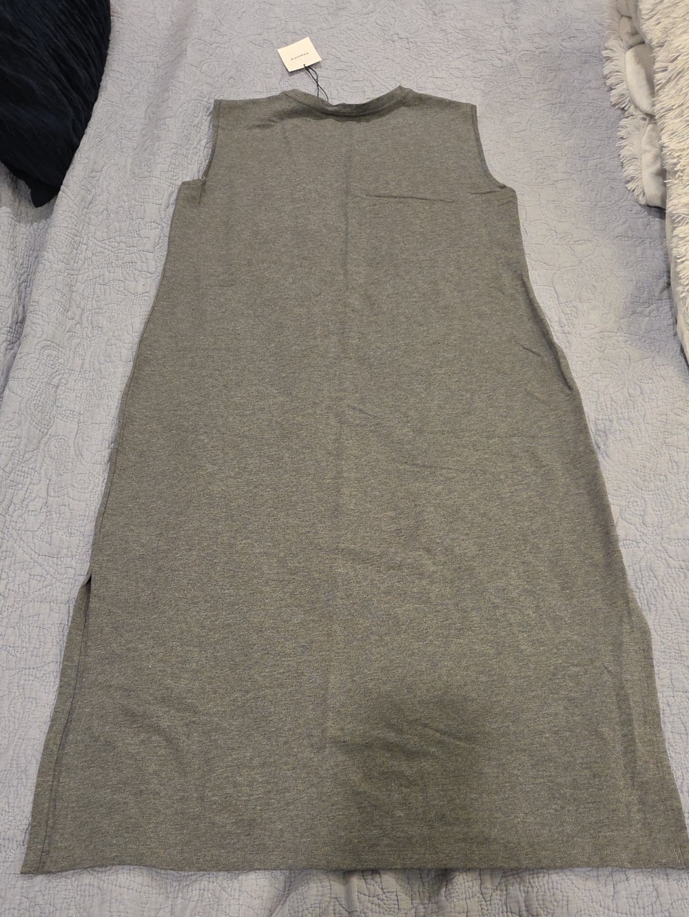Theory Muscle T-Shirt Dress Melange Grey Size L NWT $190 - Picture 9 of 9